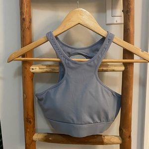 Mono B High Neck Dusty Blue Sports Bra